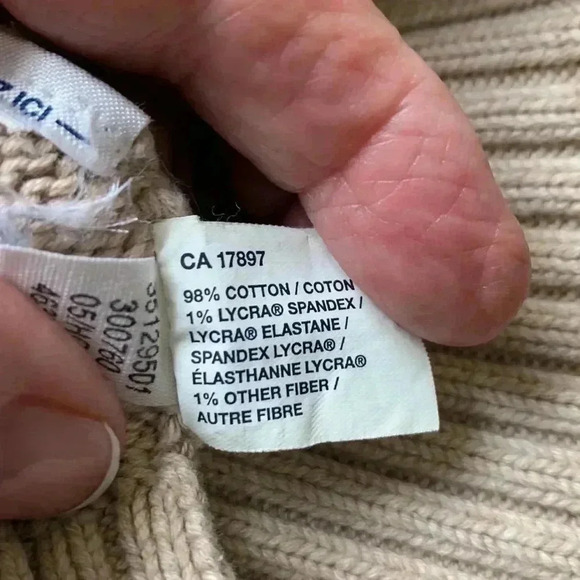 Gap beige cable  knit cotton sweater, machine washable - Picture 7 of 8